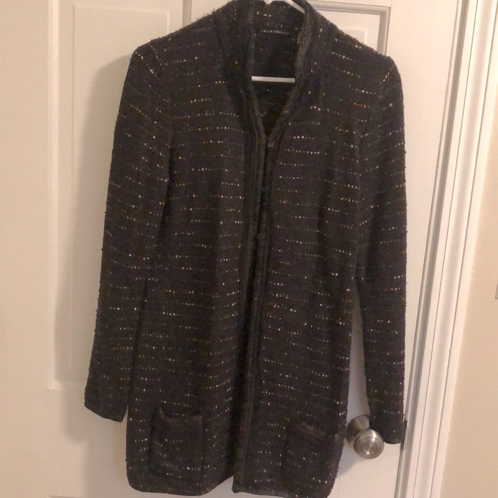Elie Tahari Brown Sweater Jacket